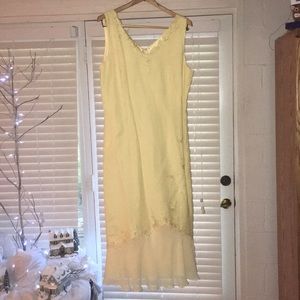 Plaza South Linen Yellow Maxi Dress